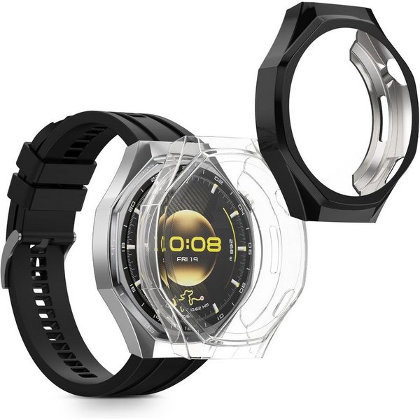 kwmobile Smartwatch-Hülle 2x Silikon Hülle für Huawei Watch GT6 Pro 46mm, Schutzhülle Fullbody Display Cover Set aus Silikon