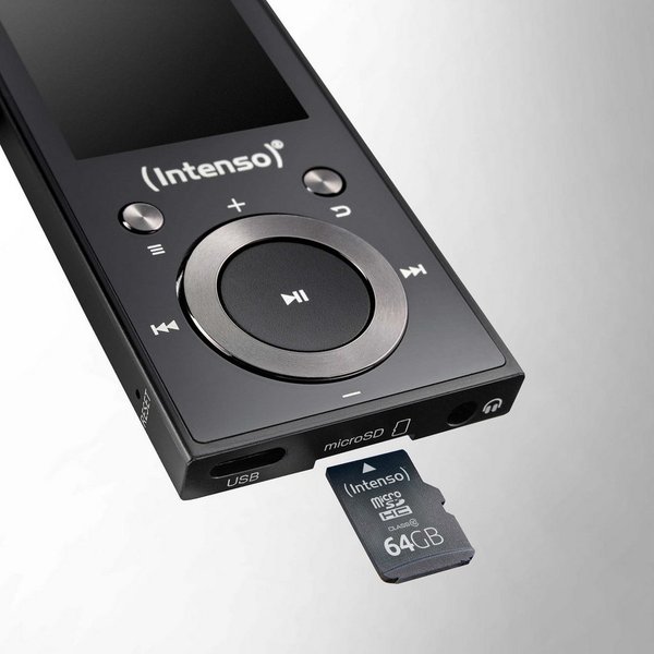 Intenso MP3 Player Video Scooter Bluetooth 64GB 1,8 Zoll Display schwarz MP3-Player