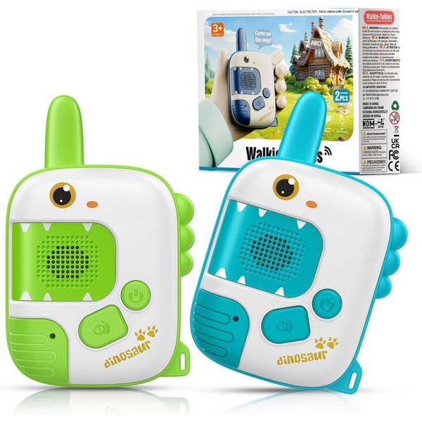 Wootoy Walkie Talkie Funkgeräte Kinder Walkie Talkie Spielzeug klare Sprachübertragung, (mit Reichweite von bis zu ca. 300 m, 2-St., Kompaktes ergonomisches Des