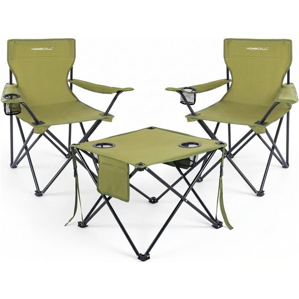 HOMECALL Campingstuhl Campingtisch mit Stühlen Klappstuhl Camping Faltstuhl Picknicktische (Rutschfest & Wetterfest, für Camping, Picknick, Angeln, 1 St), Falts