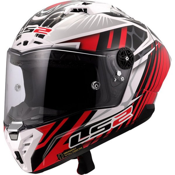 LS2 Motorradhelm FF805 Thunder GP Perolari Replica Carbon Helm, Notfallsystem-polsterung (eqrs)