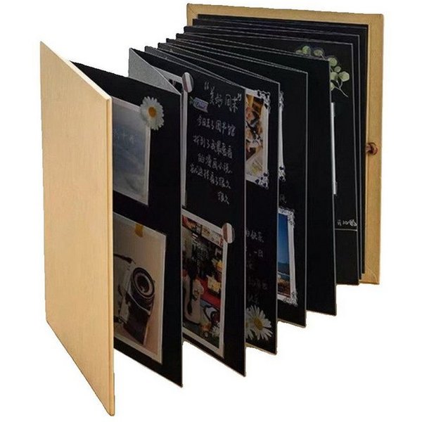 101DIYStudio Fotoalbum zum Einkleben 34 bzw. 54 Seiten, Album zum Gestalten 21 x 15 cm (Für mehr als 30 bzw. 50 Fotos, Fotoalbum Vintage), Kreativ und Einzigart