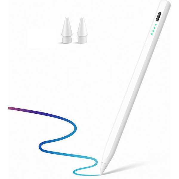 Ventarent Eingabestift Stylus Pen Pencil Smartpen für Apple iPad Air/Pro/Mini Touchpen Stift (1x Stylus Pencil für Apple iPads in weiß) USB-C, Kompatibel mit Ap