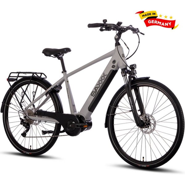 SAXXX E-Bike Trekkingrad Damen/Herren 28'' Pedelec, SAXXX PSD, 522Wh, max. 110km, 5 Modi, 10 Gang SHIMANO Deore Schaltwerk, Kettenschaltung, Mittelmotor, 522 Wh