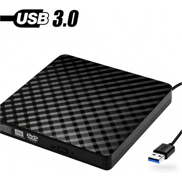 Toomoke Externes CD/DVD-Laufwerk, CD-Brenner, optisches Laufwerk, DVD-Brenner (USB-Laufwerk für Laptop, PC und Mac, Slim Laufwerk, Plug & Play, CD/DVD RW Laufwe