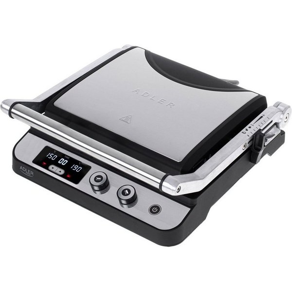 Adler Kontaktgrill Adler AD 3059 Elektrischer Grill LED 2in1 Tischgrill und Kontaktgrill