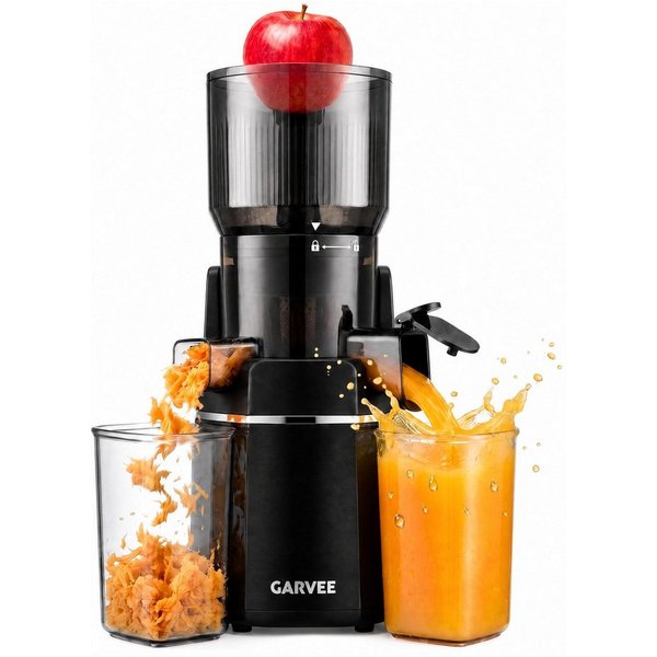 GarveeMore Entsafter Kaltpress-Entsafter leiser Motor für Obst & Gemüse