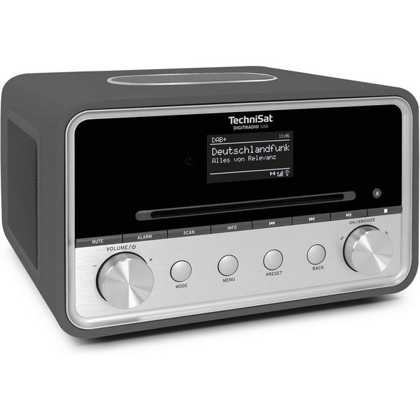 TechniSat DIGITRADIO 586 Internet-Radio (Digitalradio (DAB), Internetradio, FM-Tuner mit RDS, 20 W, CD, Bluetooth, App-Steuerung, Wireless Charging, WLAN, Fernb