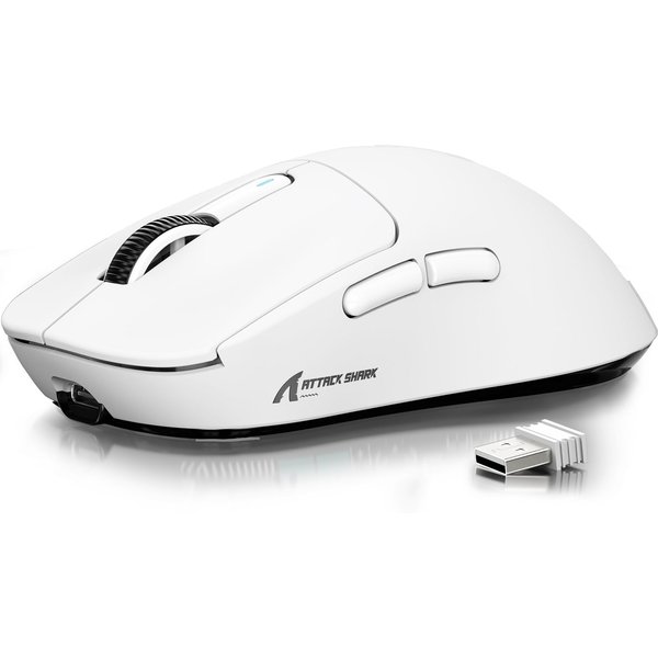 ATTACK SHARK X3 Kabellose Gaming-Maus, 49g Ultraleicht, PAW3395 Gaming-Maus (2.4G, Bluetooth, kabelgebunden, 200H)