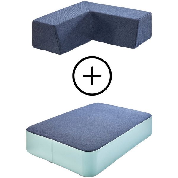 Hipp-Hopp - das Hüpfpolster Weichbodenmatte Hüpfpolster S + Gratis Rückenpolster M Winkel (Set), Made in Germany