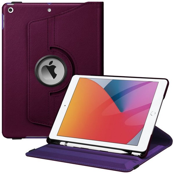 Fintie Tablet-Hülle für iPad 10.2 Zoll 9.Generation /8. Gen /7. Gen(Modell 2021/2020/2019), mit Pencil Halter - 360 Grad Rotierend Stand Case mit Auto Schlaf/Wa