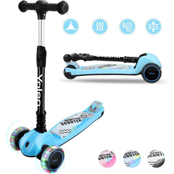 BremToy Scooter Faltbarer Kinderoller Kinderscooter Dreiradscooter ab 3 Jahre
