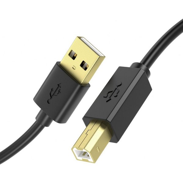 JAMEGA USB Druckerkabel Scannerkabel USB A auf USB B Drucker Kabel Brother USB-Kabel, USB-A Stecker, USB-B Stecker, (500 cm)