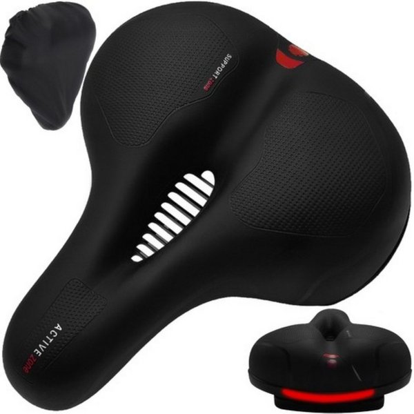 Trizand Fahrradsattel Ergonomischer Fahrradsattel sitz mit Reflektor und Belüftung (Komfortabler Fahrradsattel-Set mit Reflektor, Weicher und Strapazierfähiger 