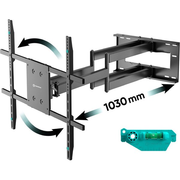 ONKRON TV-Wandhalterung 42-110 Zoll, bis 100 kg, VESA 100x100-800x600, M8L-B, (bis 110 Zoll, groß, schwenkbar, neigbar, drehbar, ausziehbar)