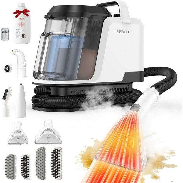UWANT Teppichreinigungsgerät Y100 Steam 4-in-1 Teppichreinigungsgerät 18000PA, 1750 W, Polsterreiniger Gerät mit Dampferhitzung, Für Küchenfett, Teppiche, Polst