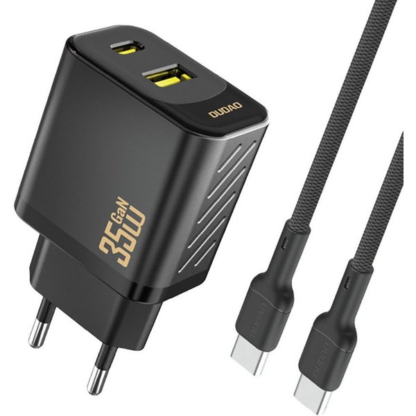 Dudao A27 MaxC USB-Ladegerät (Einzelladegerät inkl. USB-C Kabel, 35 W Wandladegerät mit USB-C & USB-A Anschlüssen)