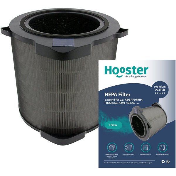 Hooster Luftfilter 1 Filter kompatibel mit AEG Luftreiniger AX91-404DG, Ersatz für AEG FRESH360 Luftfilter AFDFRH4