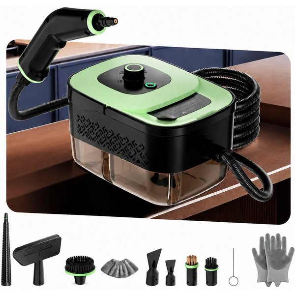 Luckice Dampfreiniger Heißdampfreiniger Fugenreiniger Handdampfreiniger, 150 W, gezielter Dampf für Armaturen, Kochfelder und enge Ecken