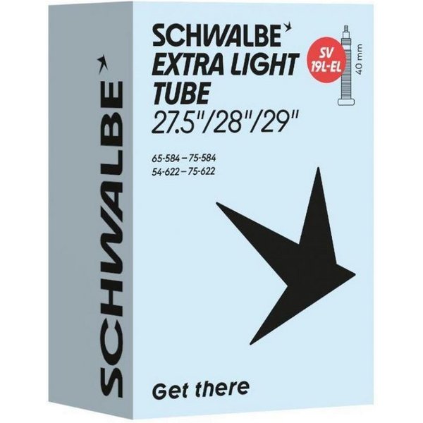 Schwalbe Fahrradschlauch Schwalbe 2x Schlauch Nr. 19L-EL SV 40 mm 27,5/28/29 Zoll