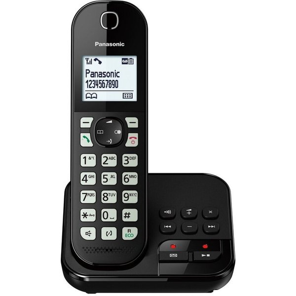 Panasonic KX-TGC460GB - Telefon - schwarz Schnurloses DECT-Telefon