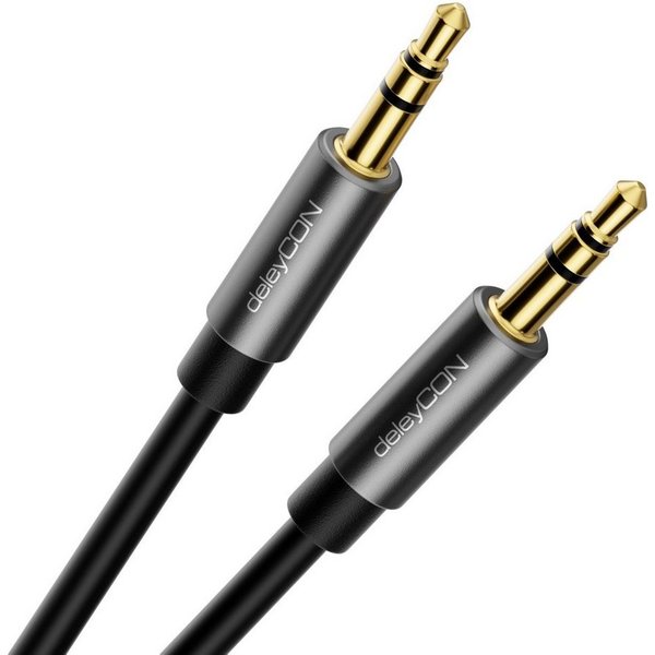 deleyCON deleyCON 1,5m Klinke Audio Stereo AUX Kabel 3,5mm Klinkenkabel Audio-Kabel