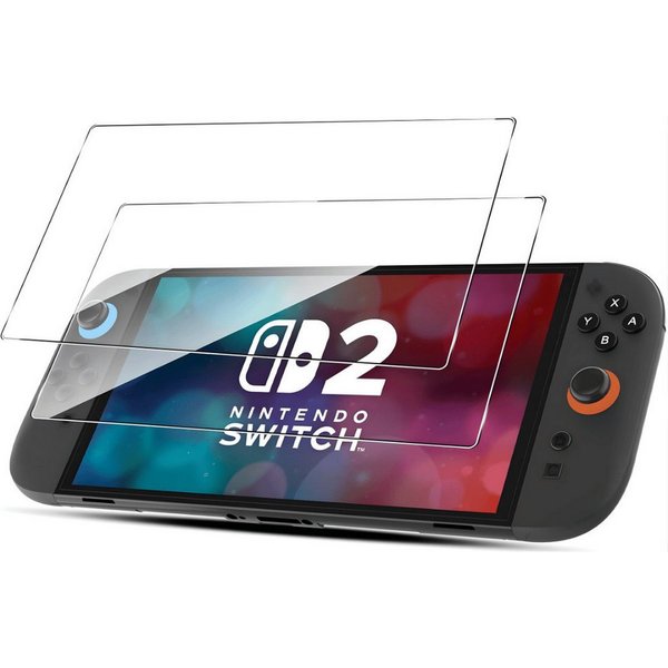 SmartUP Displayschutzglas 2X Schutzglas für Nintendo Switch 2 Display Panzerfolie Full Screen 9H für Nintendo Switch 2, 2 Stück, Rundumschutz, passgenaue Verarb