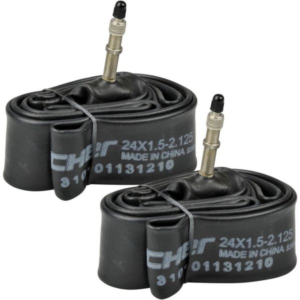 FISCHER Fahrrad Fahrradschlauch 2x Fahrrad Schlauch 24 Zoll Breit 40/57-507 DV MTB, 24, (Set, 2-St., 2x Reifen), Dunlop-Ventil Fahrradschlauch 24x 1,5 bis 2,125
