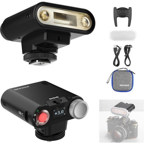 Neewer Z160 Blitzgerät Kamerablitz 22Ws, GN14, für Canon/Nikon/Sony/Fuji Blitzgerät, (Mehrere Blitzmodi)