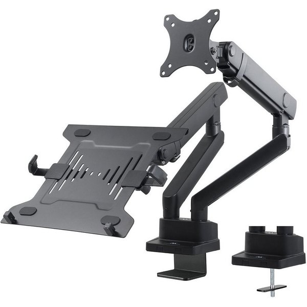 Maclean Halterung MC-813, (Universale Tischhalterung - Halterung für je einen Monitor und Laptop)