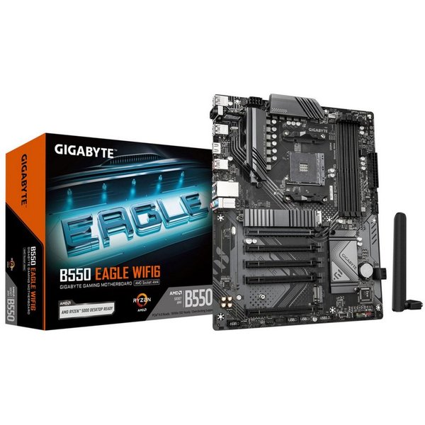 Gigabyte B550 EAGLE WIFI6 Mainboard – AMD Ryzen 5000 G-Serie CPUs, 10+3+1 Phase Mainboard