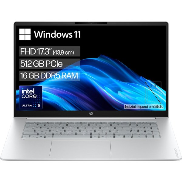 HP OmniBook 3 17-dg0055ngx Notebook (43,9 cm/17,3 Zoll, Intel Ultra 5 225U, Intel Graphics, 16 GB, 512 GB SSD)