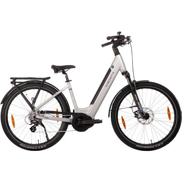 SAXONETTE E-Bike Trekkingrad SAXONETTE Trekkingrad Deluxe SUV easy (Wave), 8 Gang Shimano ALTUS-8 Gänge Schaltwerk, Kettenschaltung, Mittelmotor, 522 Wh, (Packu