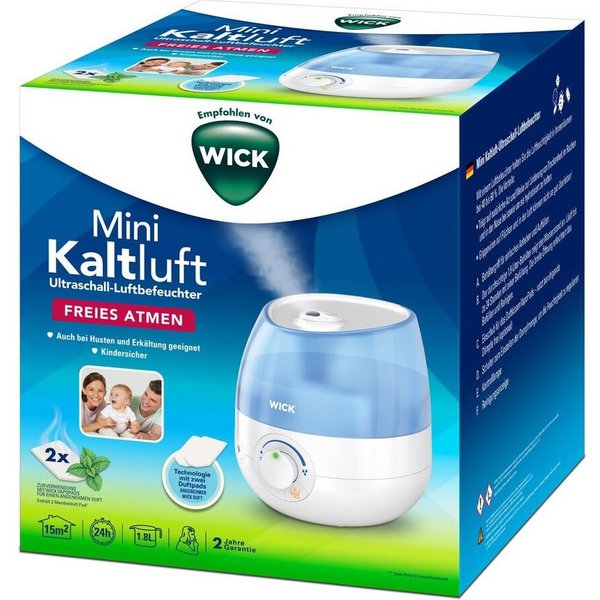WICK Luftbefeuchter WUL525E - Kaltluftbefeuchter - weiß/blau