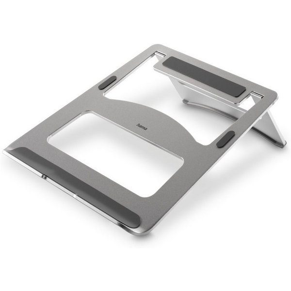 Hama Laptop-Ständer Laptop-Stand "Aluminium", faltbar, bis 40 cm (15,6), Silber, (bis 15,6 Zoll, Notebook Ständer)