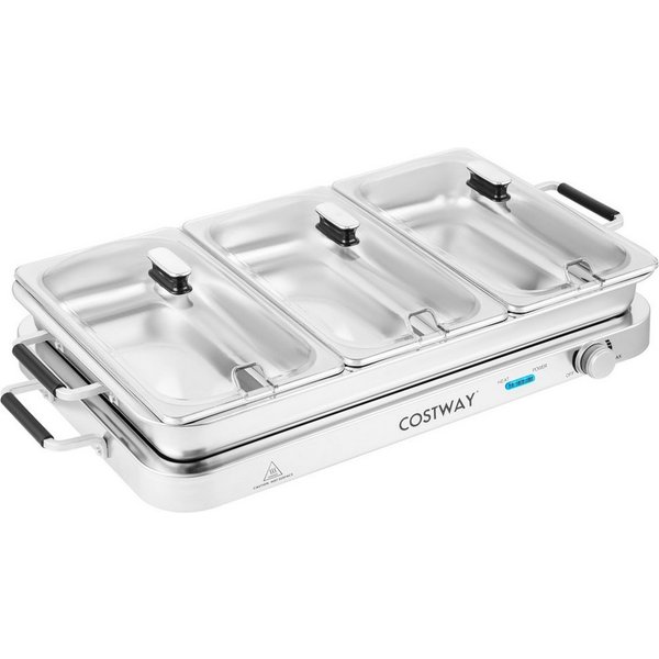 COSTWAY Warmhalteplatte, 450W Wärmebehälter, mit Temperaturregler von 50℃-150℃