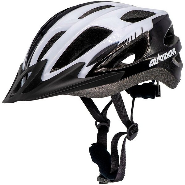 Airtracks Fahrradhelm Fahrradhelm Master S/M (54-58cm), L/XL (58-62cm) (RD-10 für Herren und Damen - EPS-Körper), + IN MOULD - Neon Weiß Schwarz