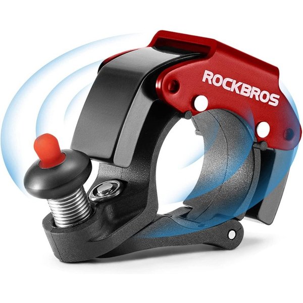 ROCKBROS Fahrradklingel ROCKBROS "The Future - RED", lauter Sound, Ringklingel