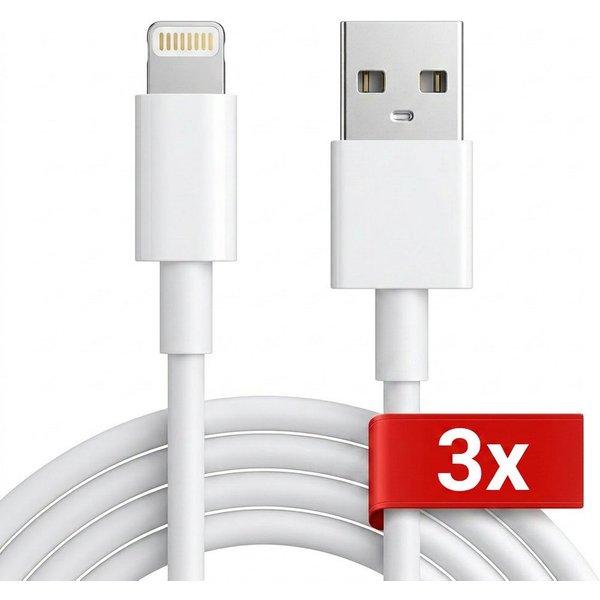 Futurea bis zu 3x USB-A auf Lightning iPhone Ladekabel Lightning Kabel 1m Lightningkabel, Lightning, USB Typ A, Lightning, USB Typ A, für iPhone 14/13/12/11/X/8