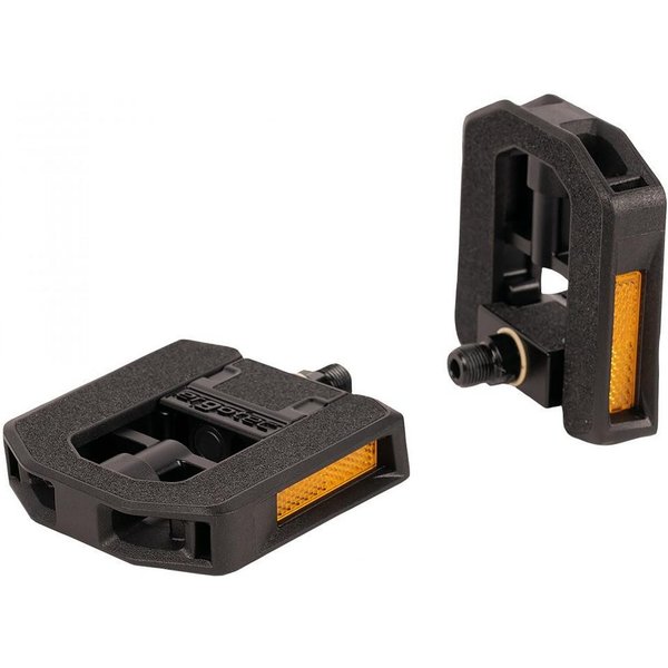 Ergotec Fahrradpedale ergotec EP-F Faltpedal schwarz - werkzeuglos klappbar für Falt- und E-