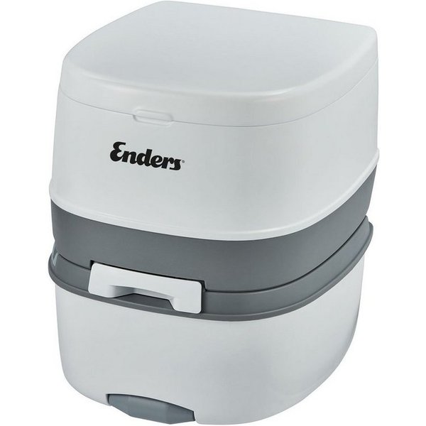Enders® Campingtoilette Supreme, integrierter Papierhalter, Belüftungstaste, Deckel + Brille abnehmbar