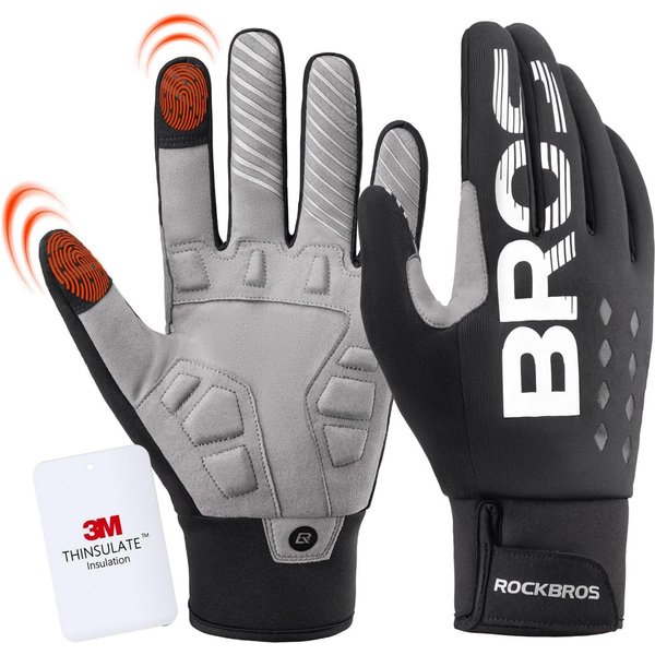 ROCKBROS Fahrradhandschuhe Winter Radhandschuhe Unisex mit Thinsulate und Touchscreen
