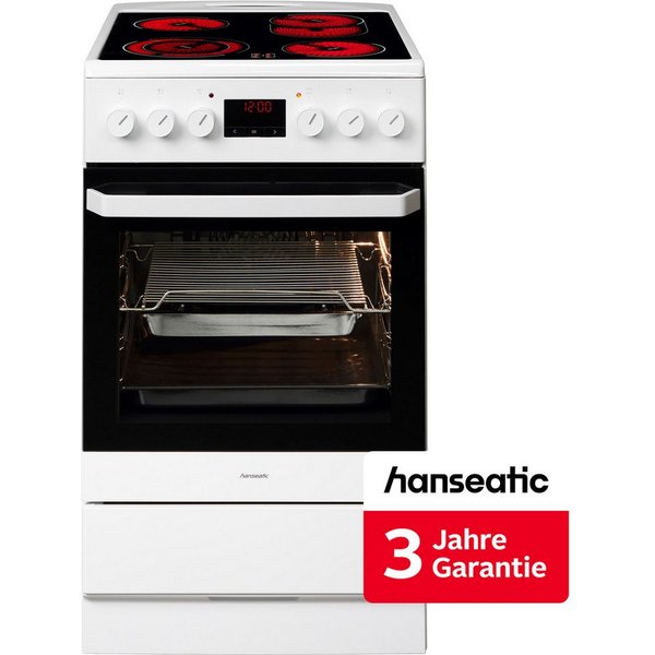 Hanseatic Elektro-Standherd 5022CE3.313eEHiTaDW, inkl. 3 Jahre Herstellergarantie
