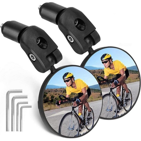 LuxusKollektion Fahrradspiegel 2 Stück 360 Grad Fahrradspiegel für 17.4mm-22mm Lenker Robust und (2-St)
