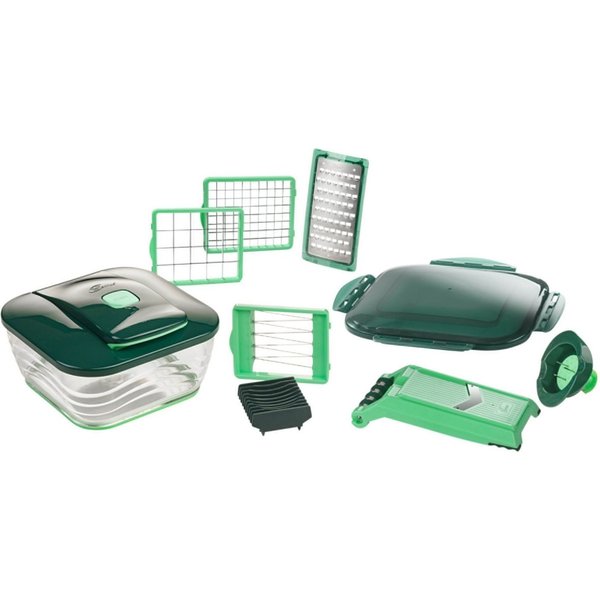 Genius Gemüseschneider Chef, 0 W, 13-teilig, XXL Auffangbehälter Set, mit Zubehör