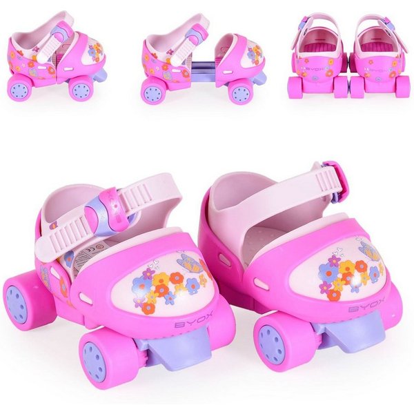 Byox Rollschuhe Scooper, TPR-Bremse, vier Räder, Kunststoffrollen, ab 3 Jahren, Bremse