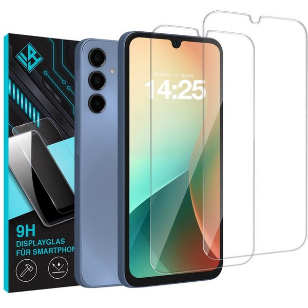 Tec-Expert Displayschutzglas 2X 9H Displayglas für Samsung Galaxy A16 / A16 5G für Samsung Galaxy A16 / A16 5G, Displayschutzfolie, 2 Stück, Displayschutz, Schu