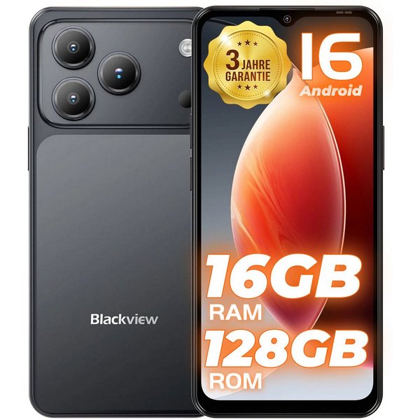 blackview WAVE 7C 6,56-Zoll HD+ IPS Handy Ohne Vertrag,16GB+128GB/2TB Android 16 Smartphone (6,56 Zoll, 128 GB Speicherplatz, 32 MP Kamera, 5000mAh Simlockfreie