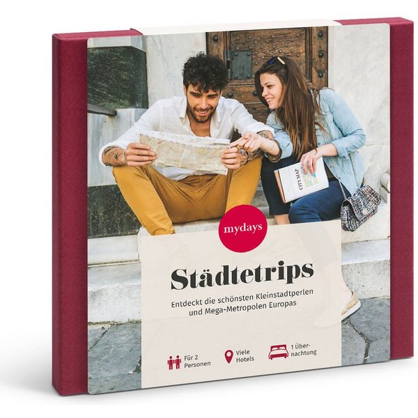 mydays Erlebnisgutschein Geschenkbox Städtetrips, 1 Uebernachtung inkl. Fruehstueck – Unvergessliche Reisen in traumhaf…