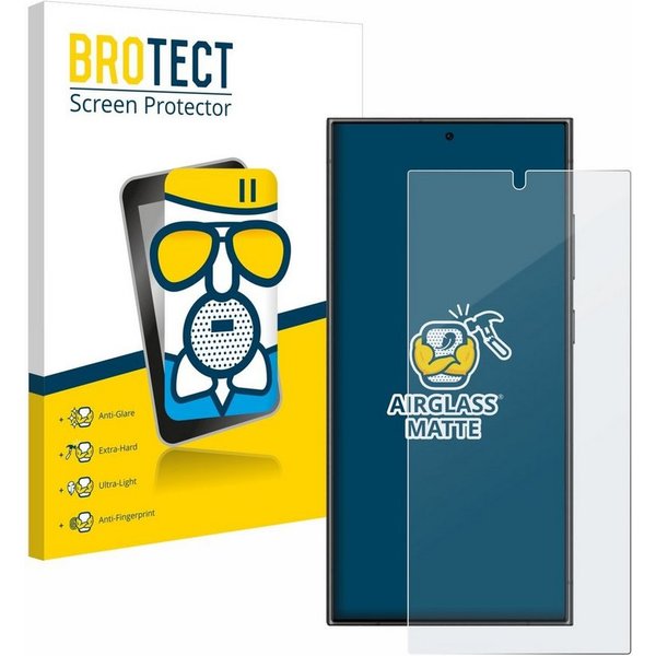 BROTECT Displayschutzglas Folie für Samsung Galaxy S24 Ultra (case-friendly), Schutzfolie Glas Panzer Display Schutz matt